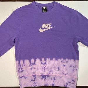 Nike Purple Graphic Tie-Dye Crewneck